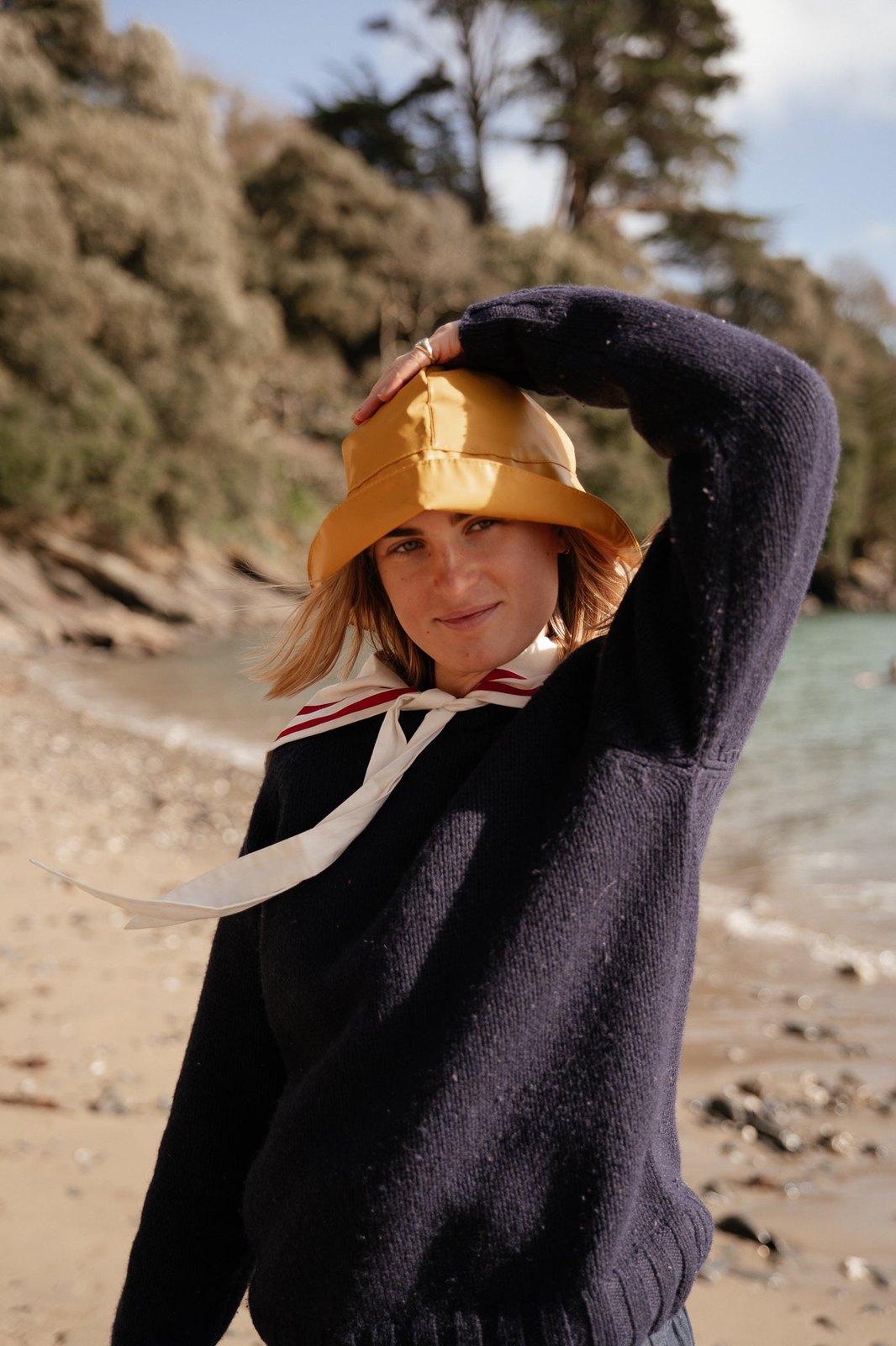 White Sailor Collar Blouse