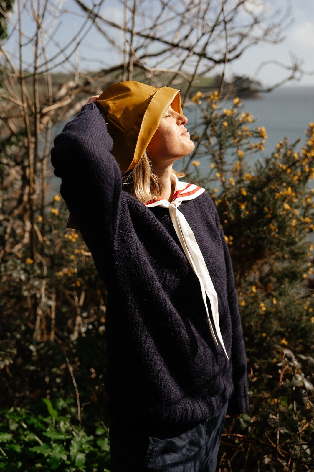 White Sailor Collar Blouse