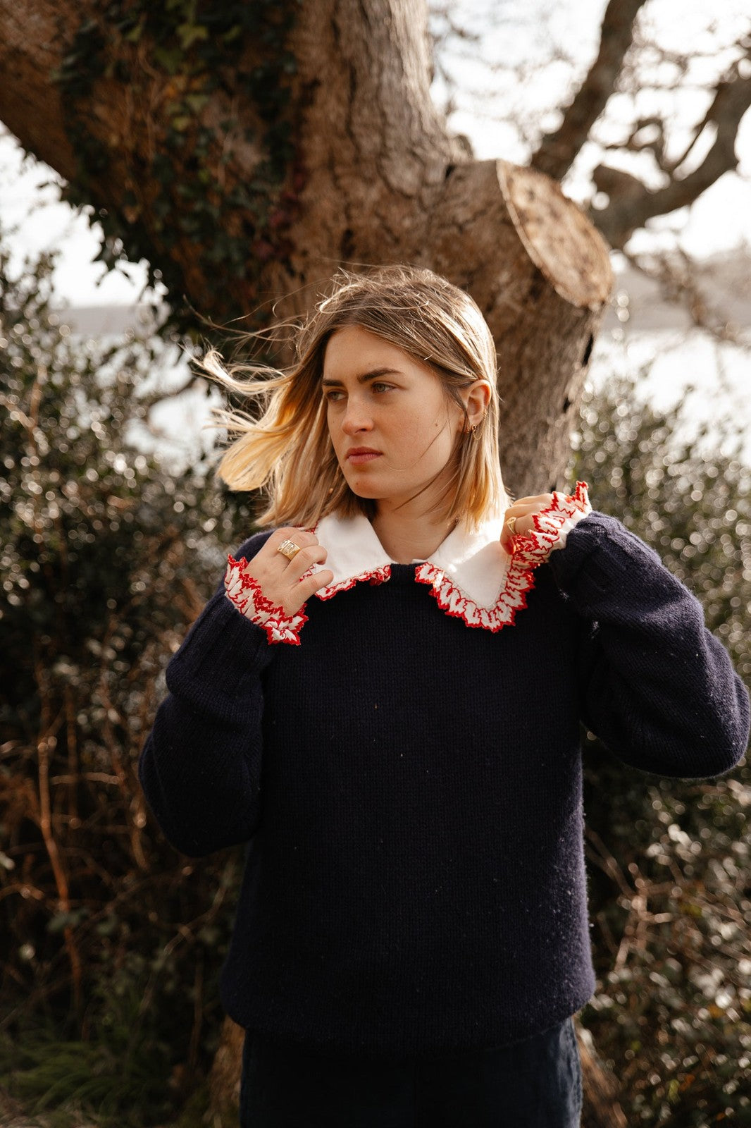 White Embroidered Blouse