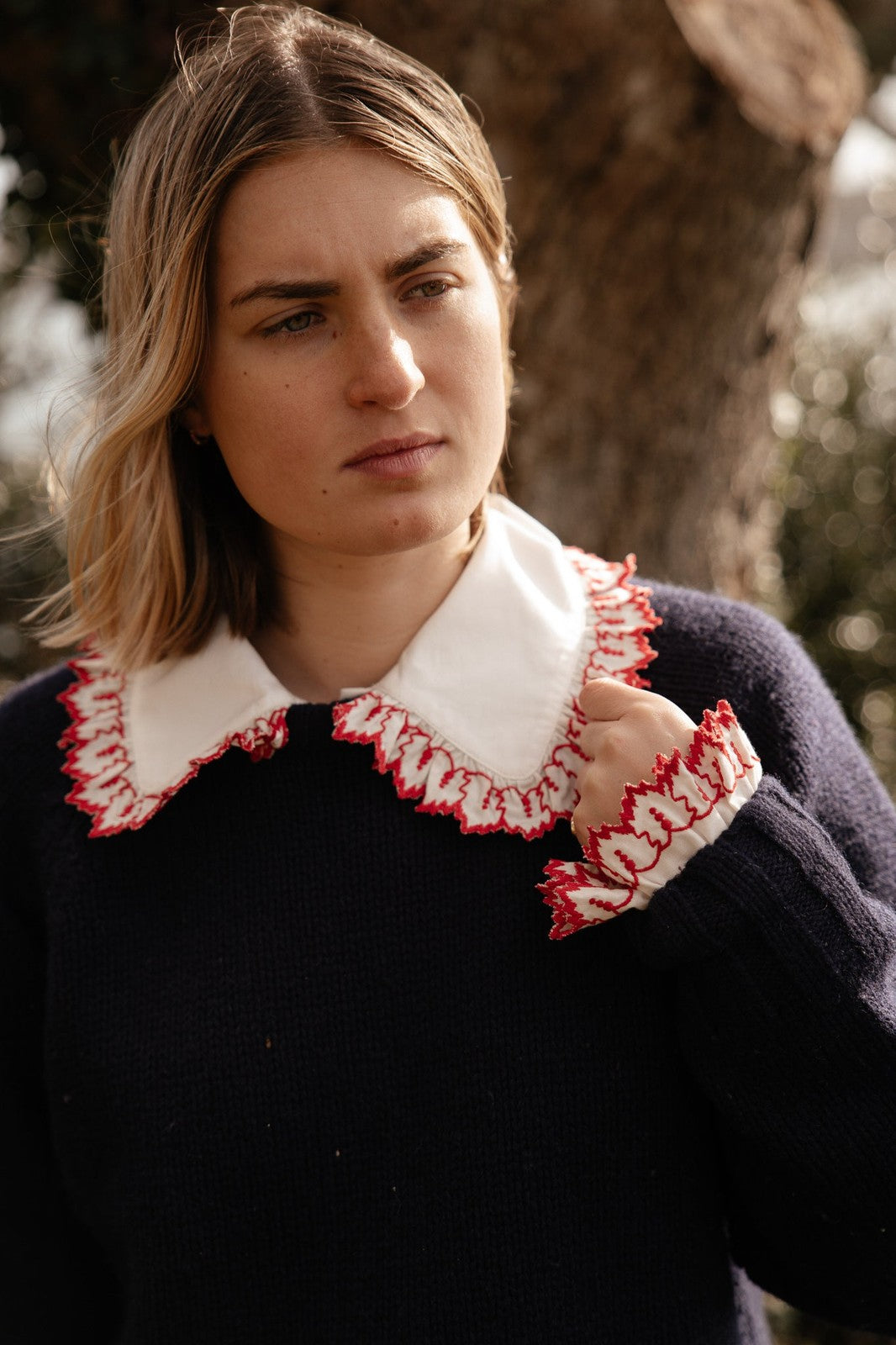 White Embroidered Blouse