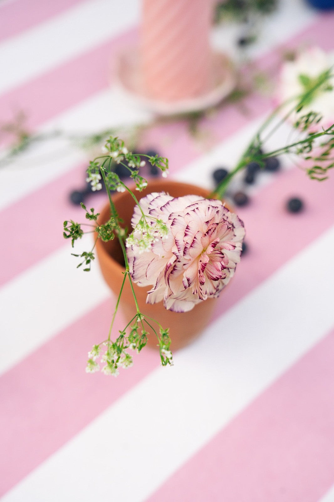 Mauve Stripe Tablecloth