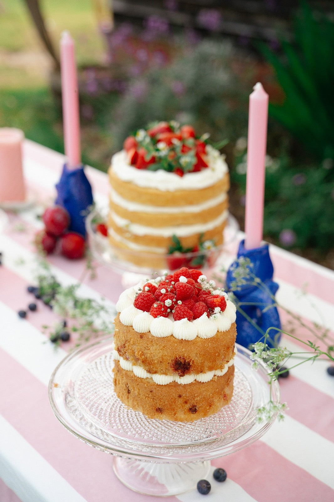 Mauve Stripe Tablecloth