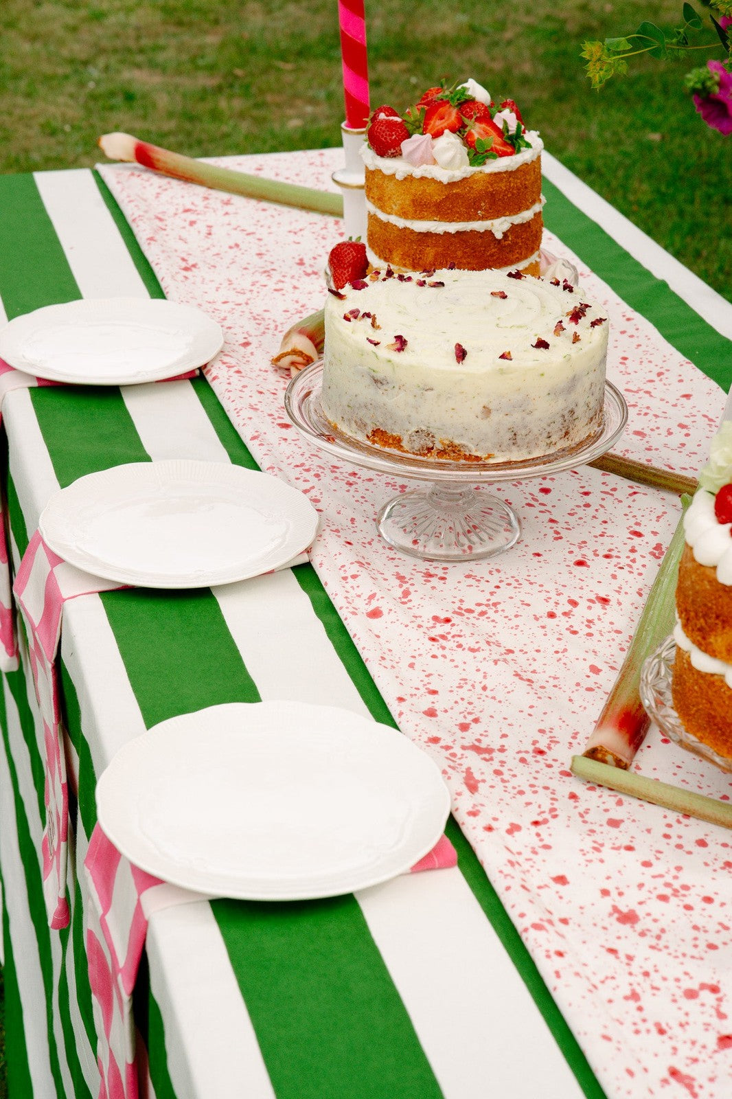 Pink Splatter Tablecloth