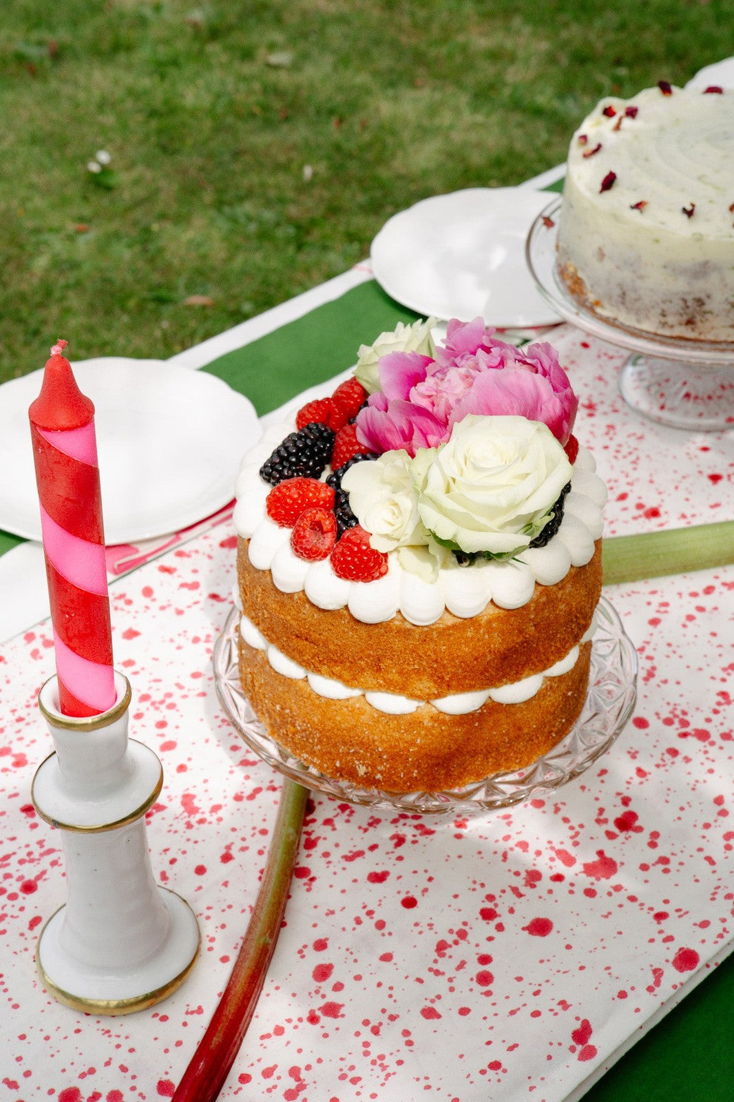 Pink Splatter Tablecloth