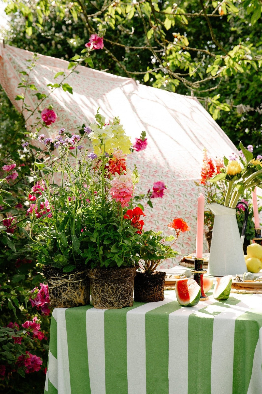 SECONDS Sage Stripe Tablecloth