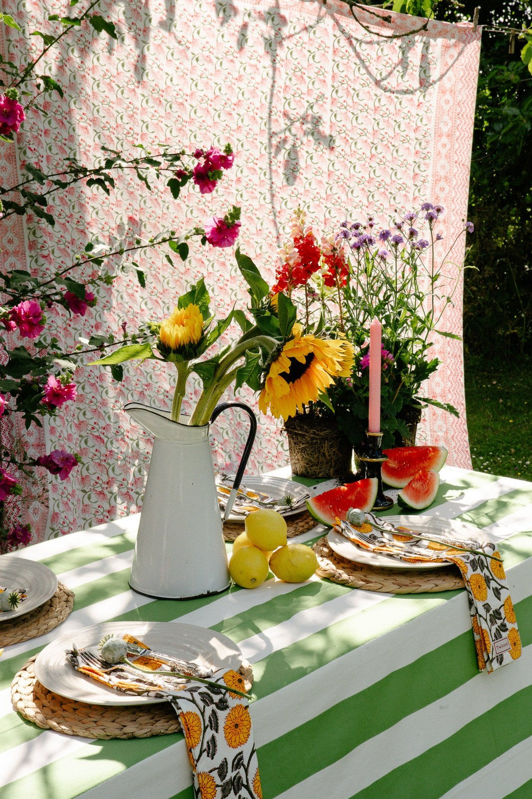 Indian Block Print Napkins Set of 4 - Marigold