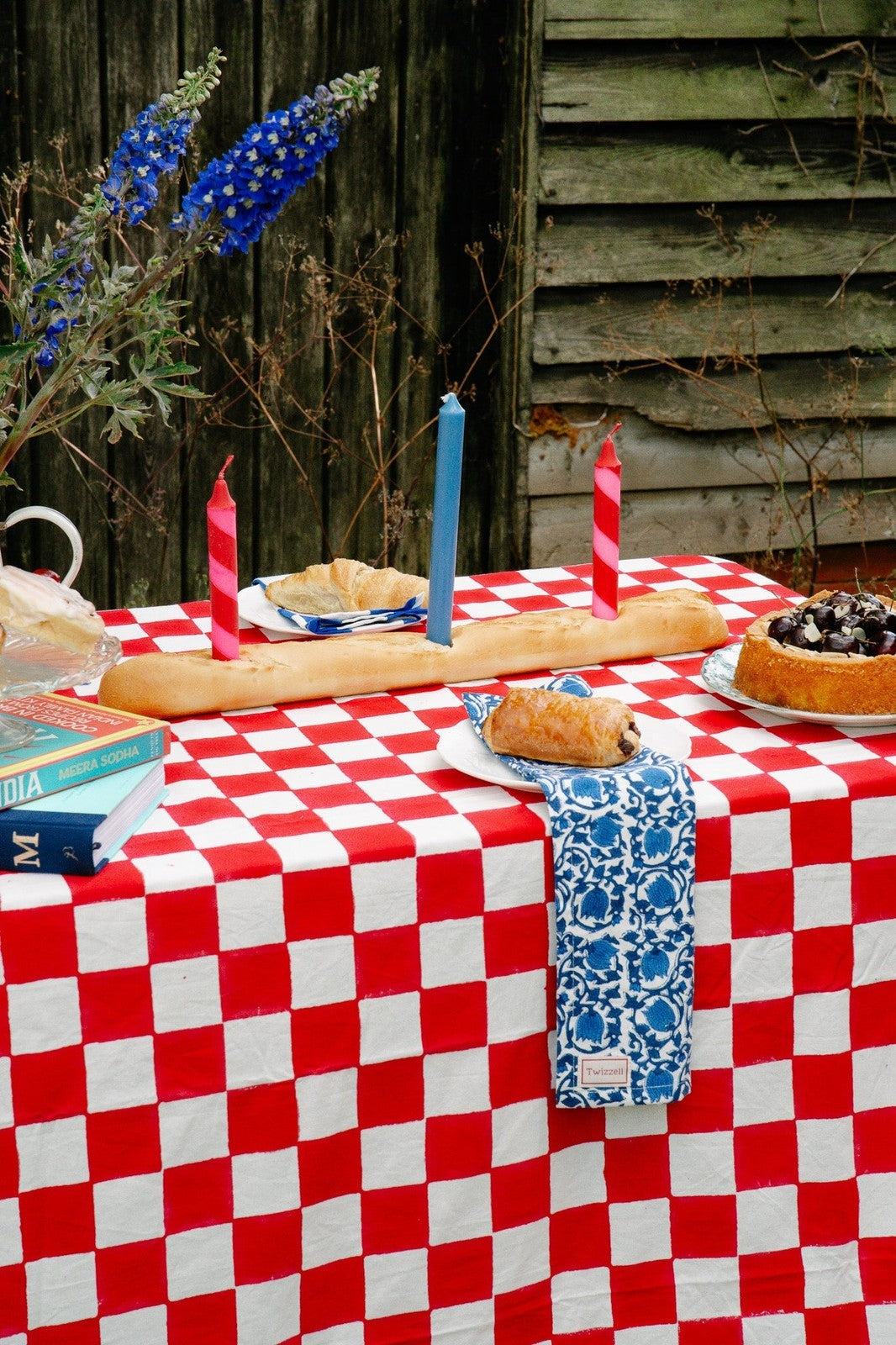 Blue Zucchini Napkin x 4