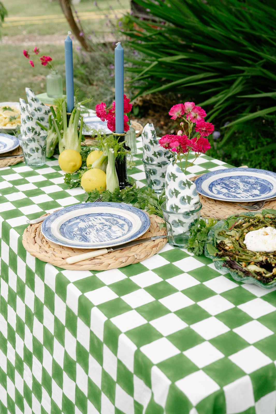 Indian Block Print Napkins Set of 4 - Mini Blue