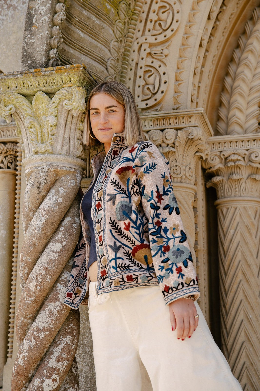 Suzani Jacket - Beige