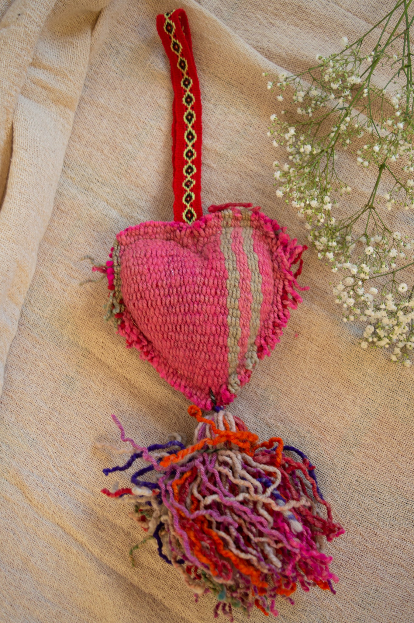 Peruvian Frazada Hanging Heart