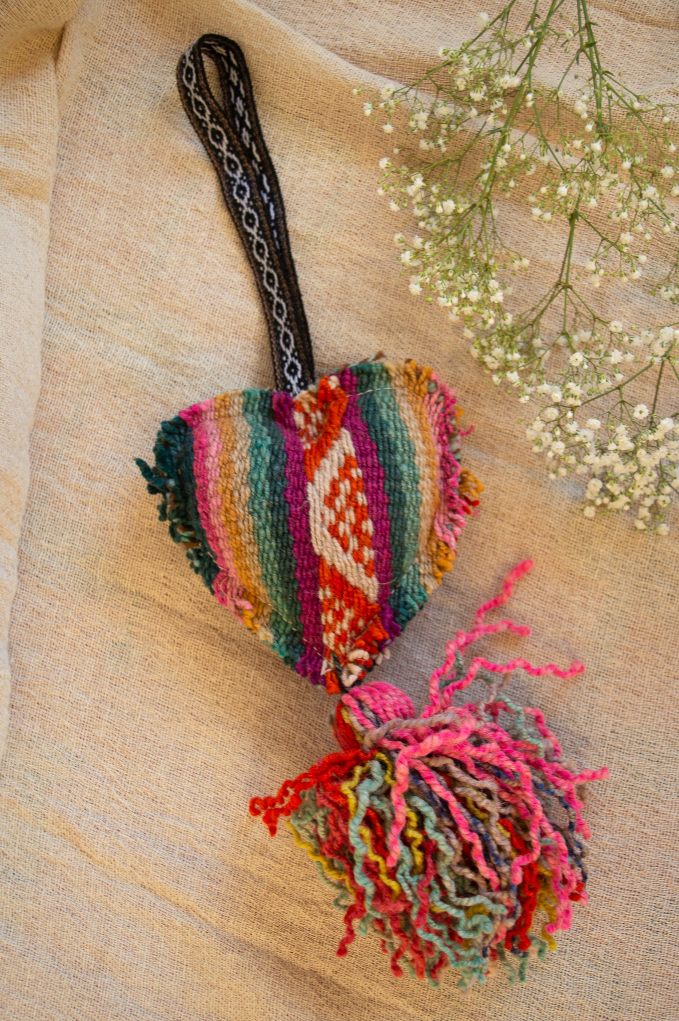 Peruvian Frazada Hanging Heart