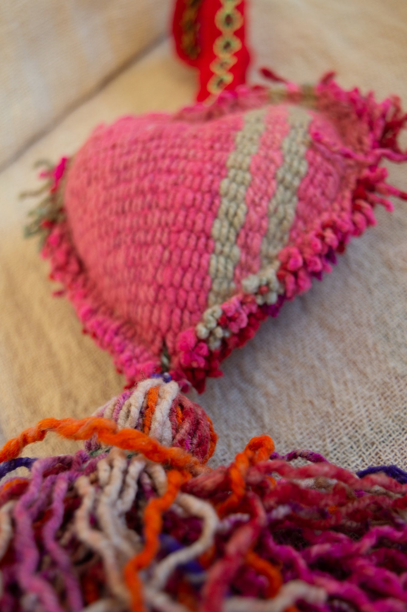 Peruvian Frazada Hanging Heart