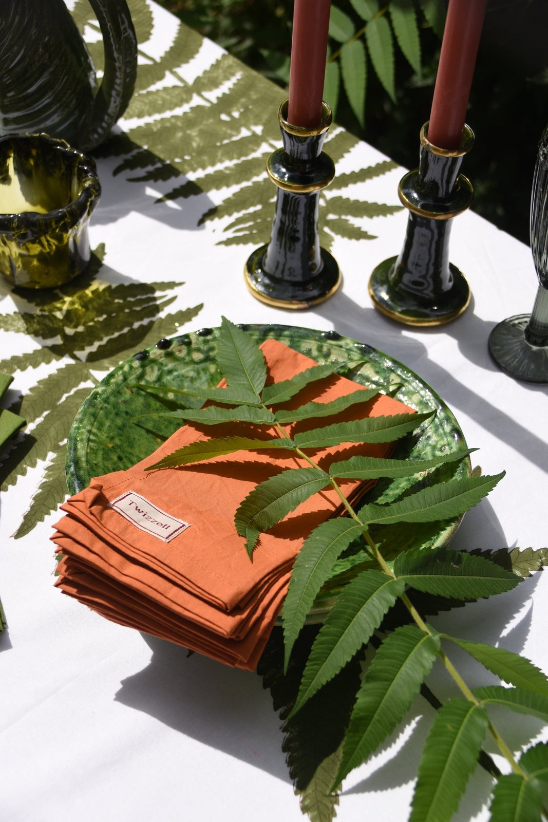 SECONDS Khaki Fern Tablecloth