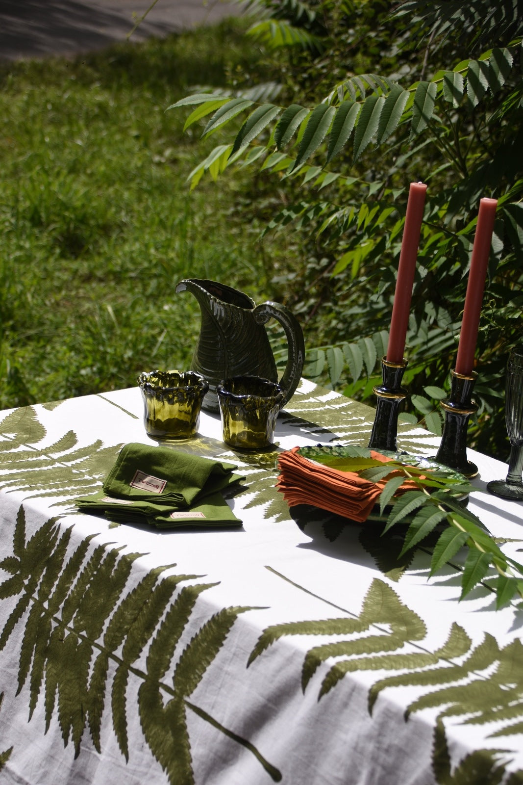 SECONDS Khaki Fern Tablecloth