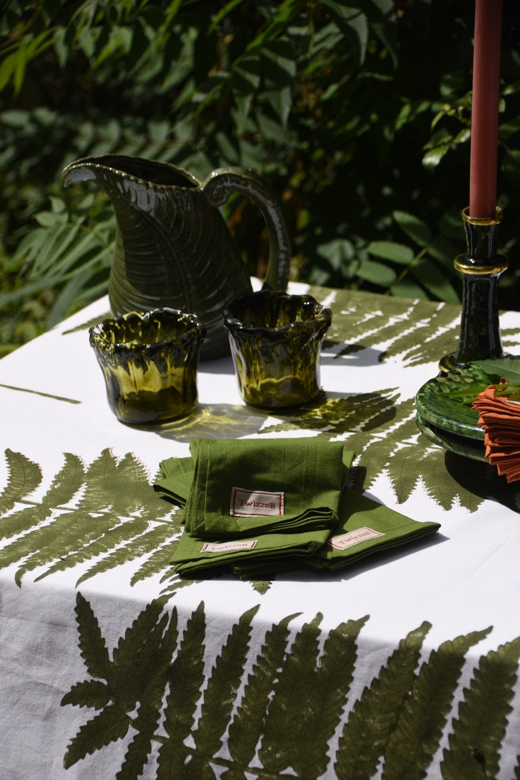 SECONDS Khaki Fern Tablecloth