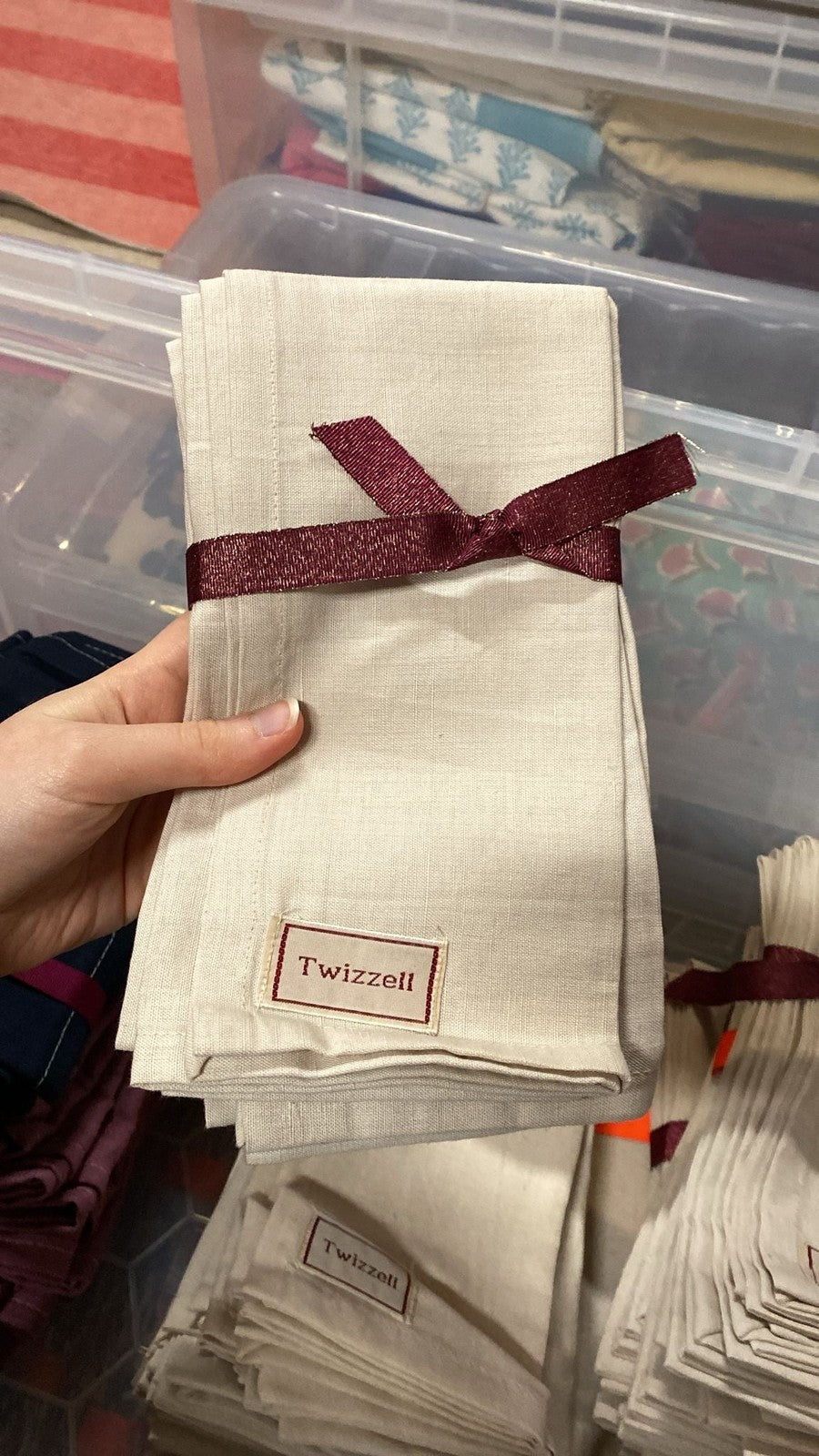 SECONDS Beige Linen Napkin x 4