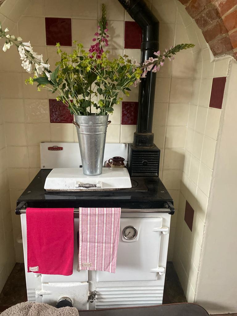 Pink Stripe Tea Towel