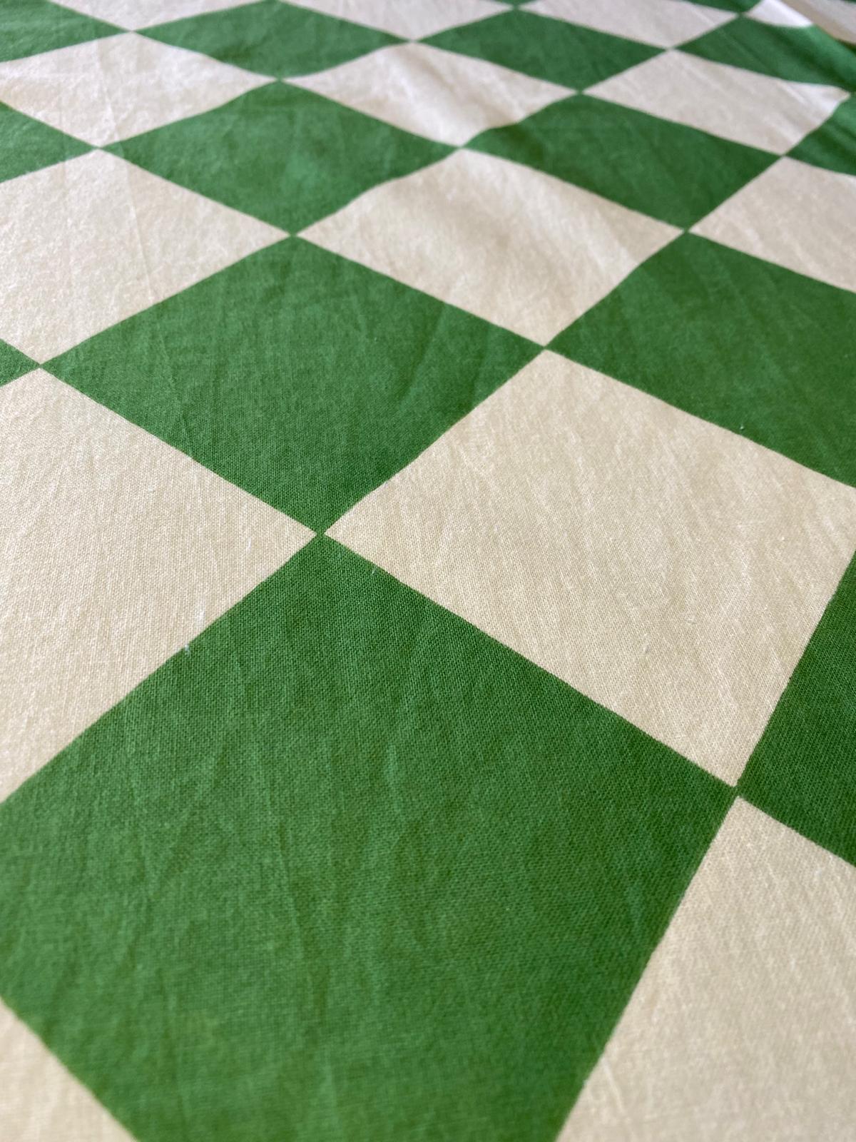 Green Harlequin Tablecloth