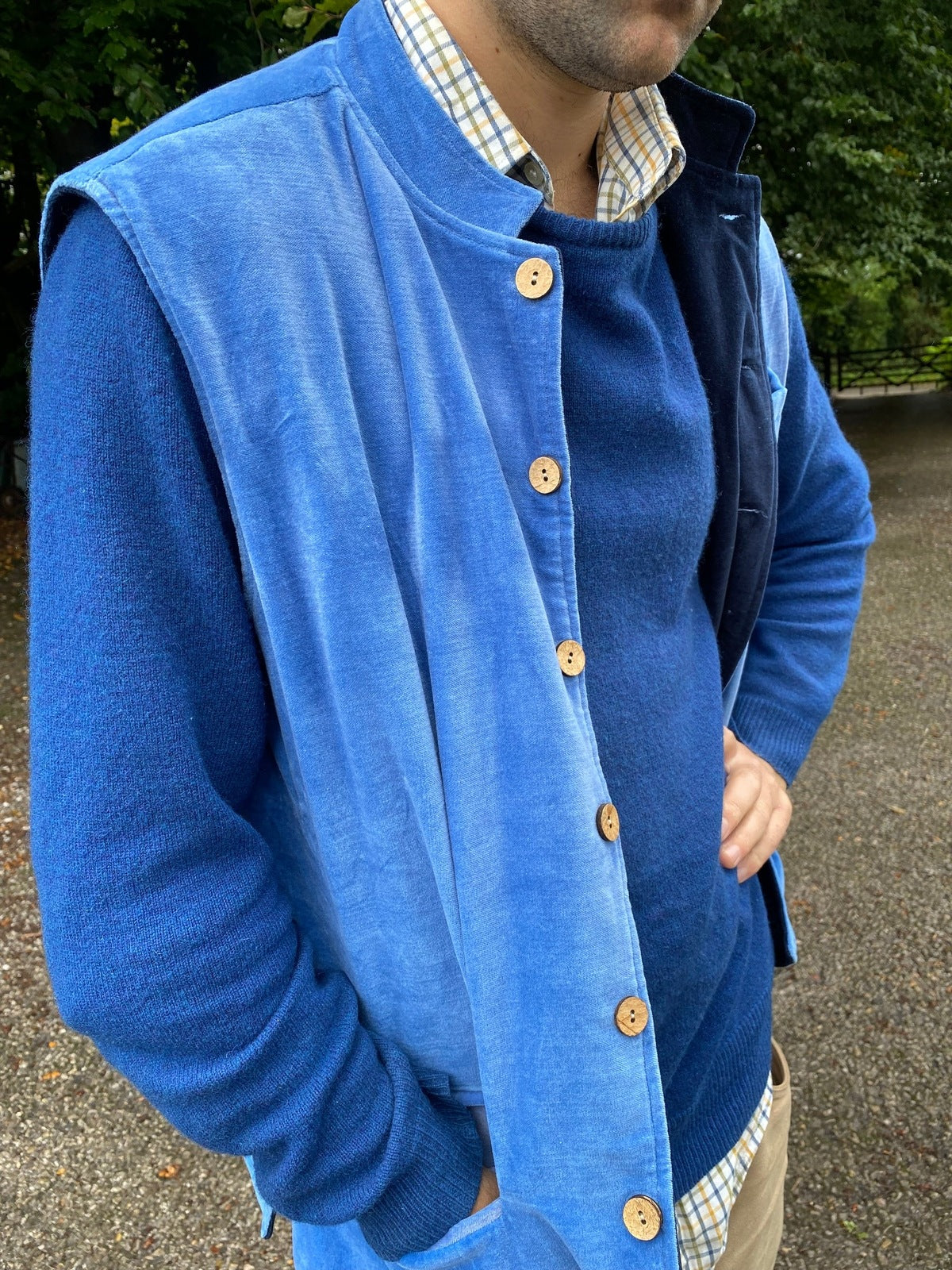 Nehru Jacket Navy and Blue