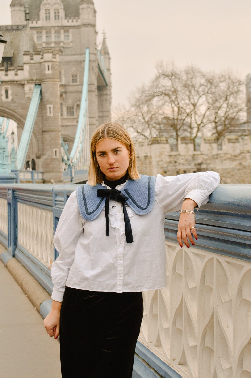 Reversible Velvet Sailor Collar