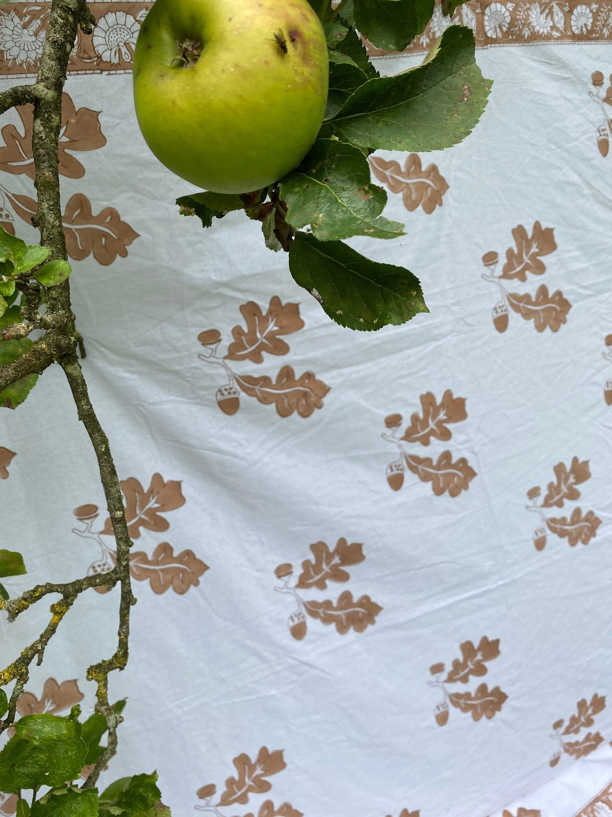 Brown Oak Tablecloth