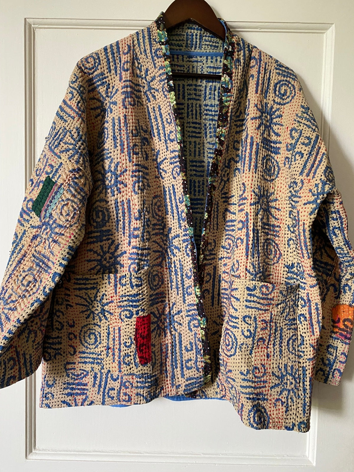 Reversible kantha jacket store