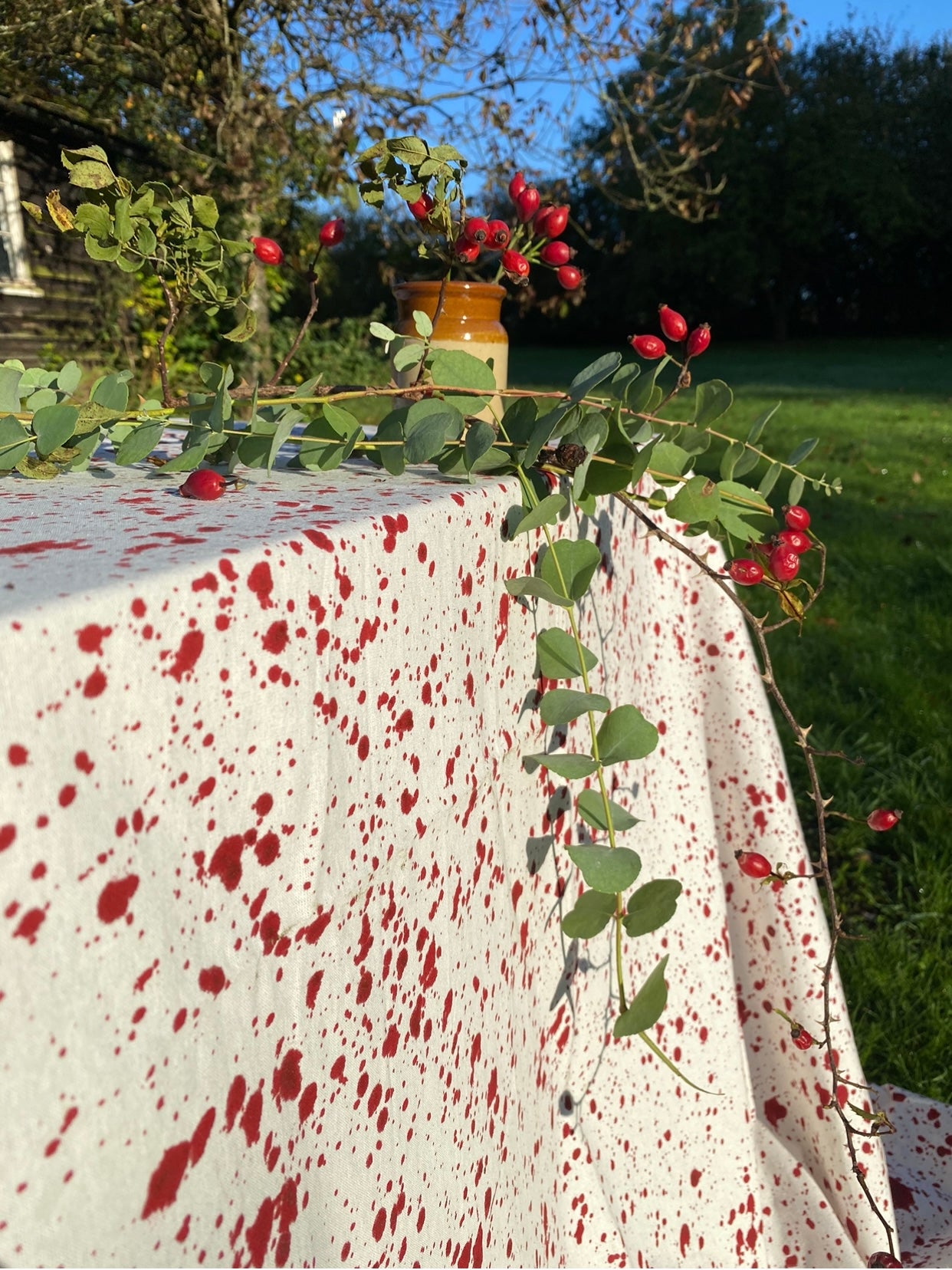 Red Splatter Tablecloth