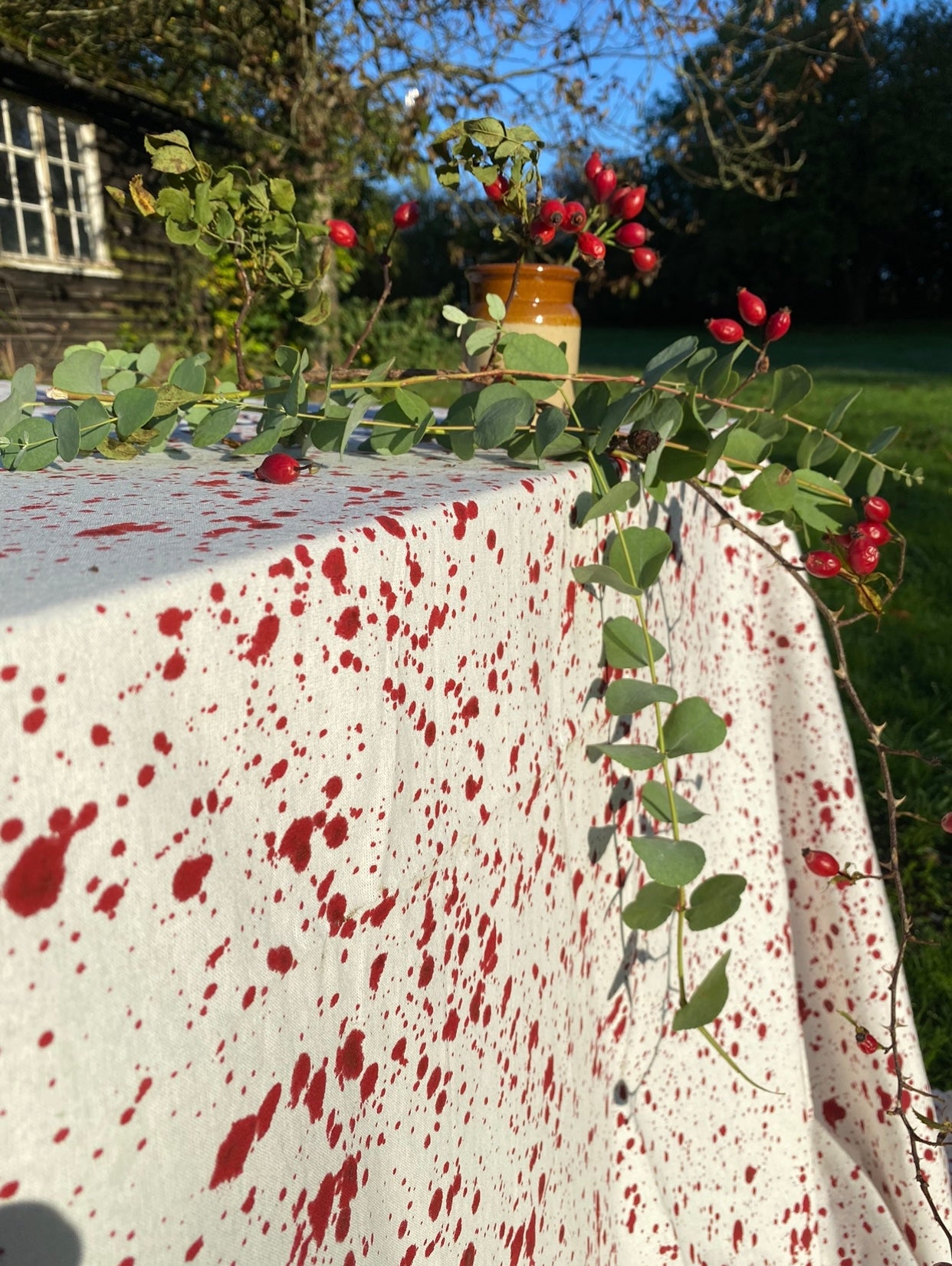 Red Splatter Tablecloth