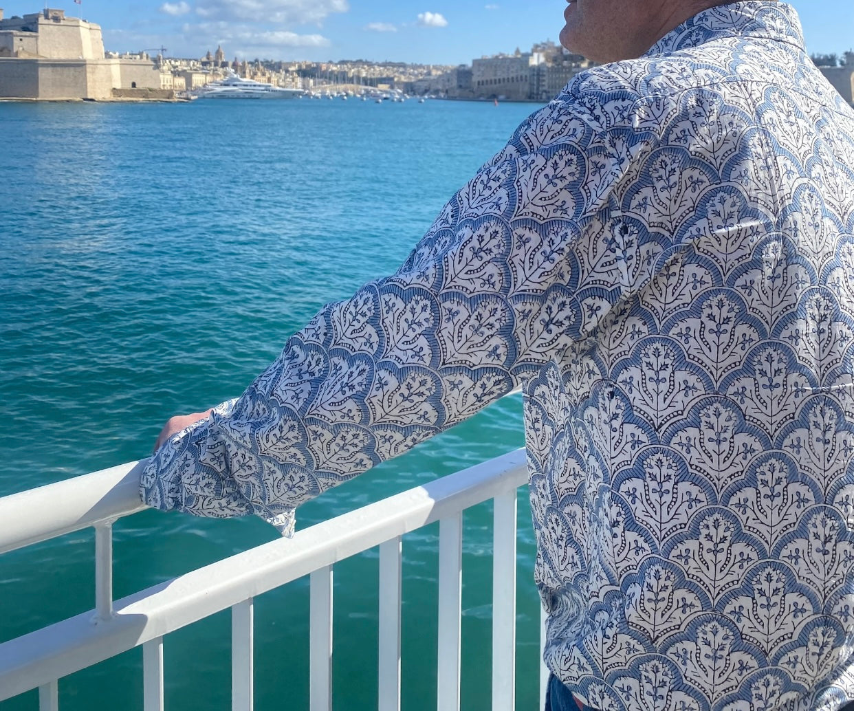 Classic Blue Geometric Shirt