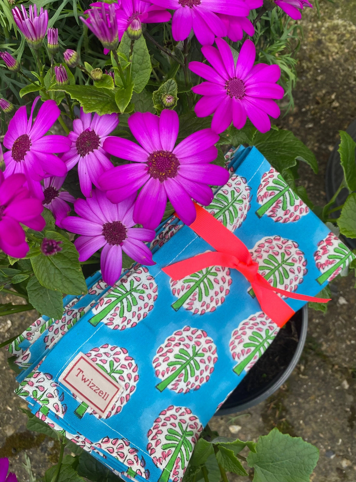 Indian Block Print Napkins Set of 4 - Neon Tree
