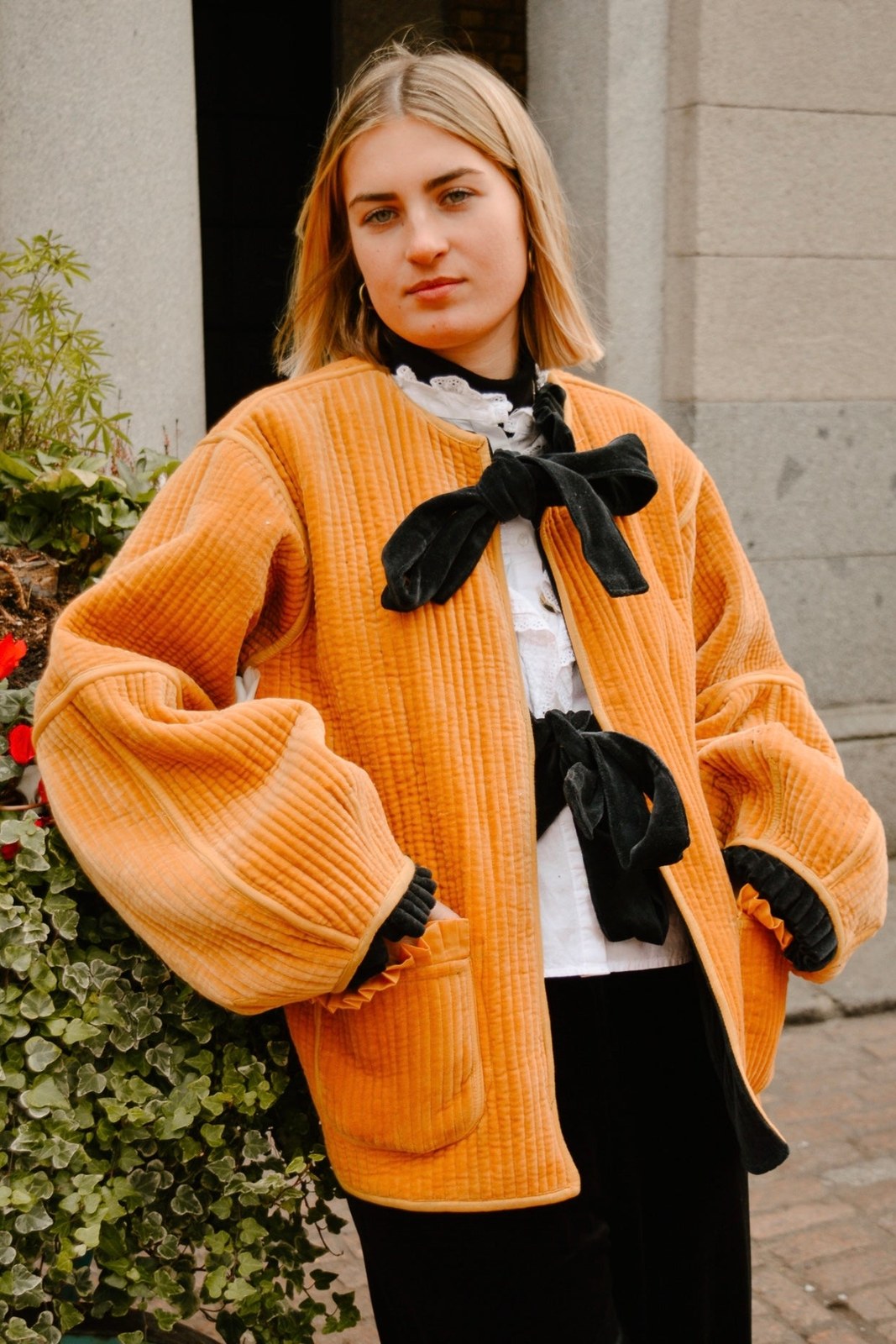 Reversible Jacket - Mustard/Black Velvet