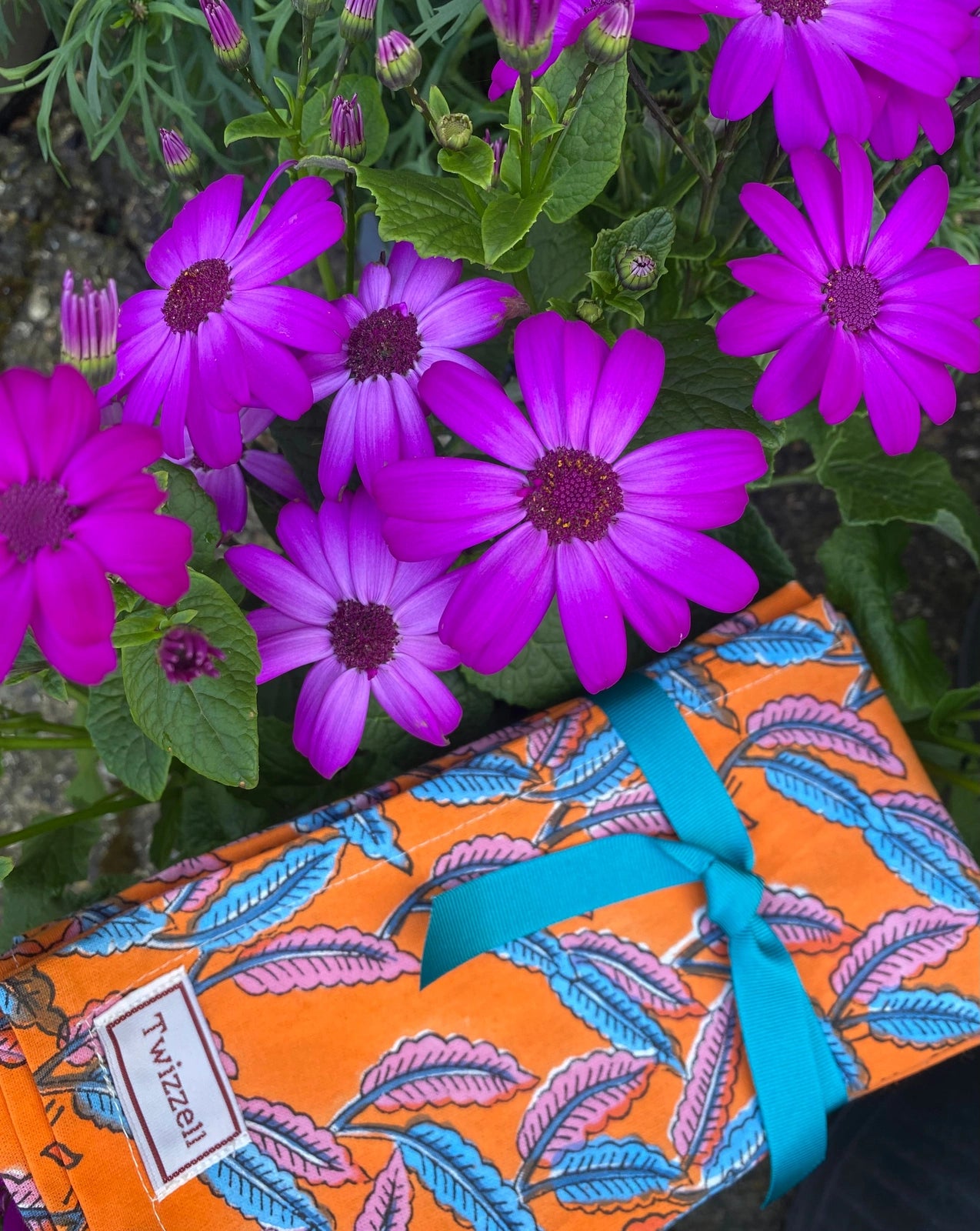 Indian Block Print Napkins Set of 4 - Feathers