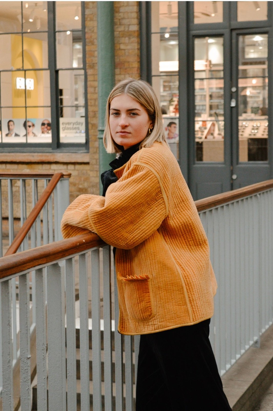 Reversible Jacket - Mustard/Black Velvet