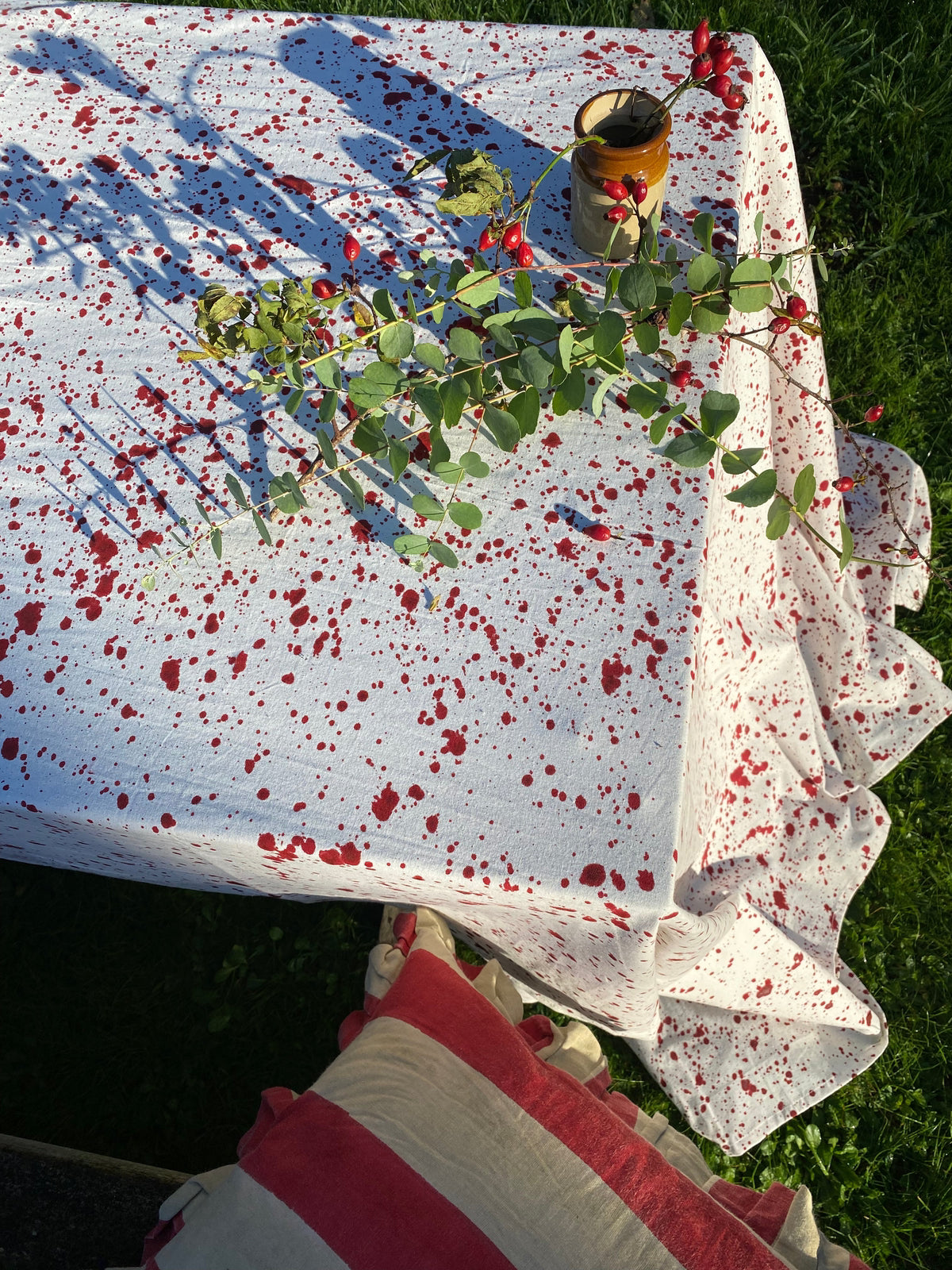 Red Splatter Tablecloth