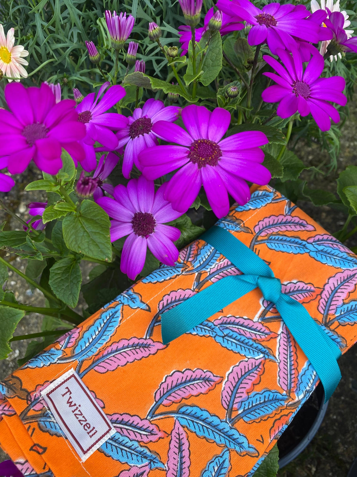Indian Block Print Napkins Set of 4 - Feathers
