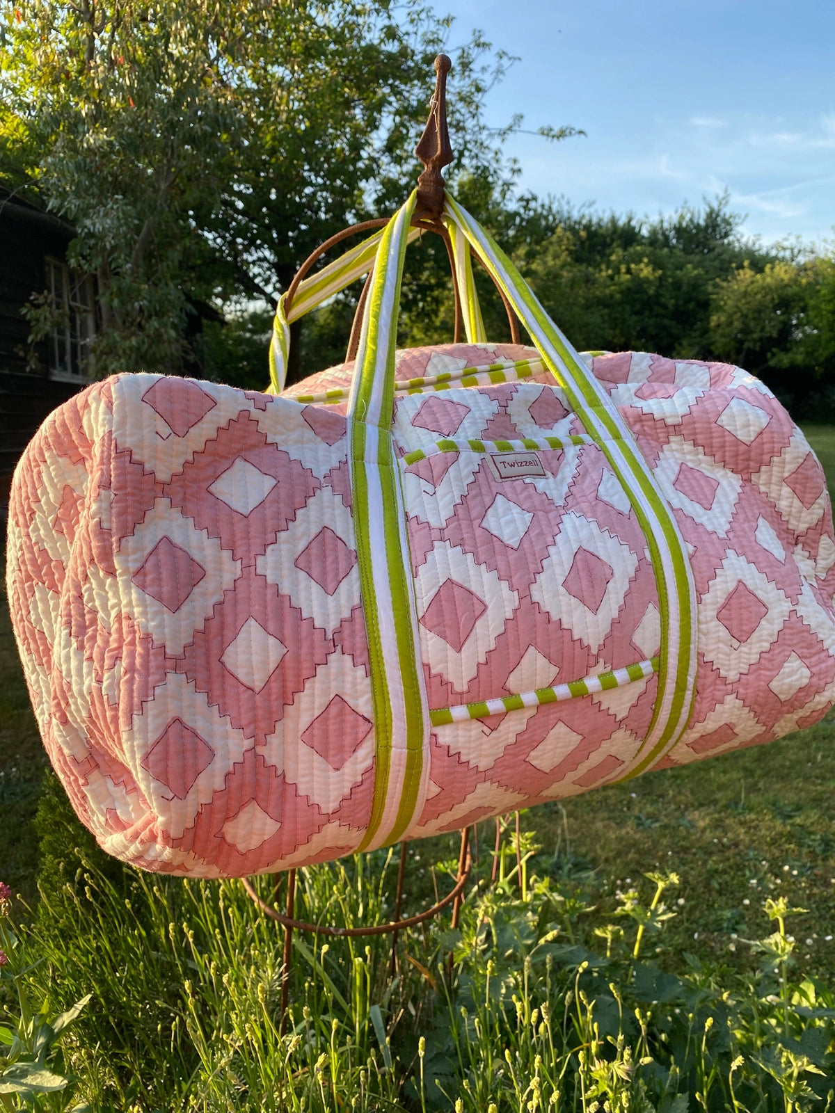 Indian Block Print Weekend Bag - Geometric