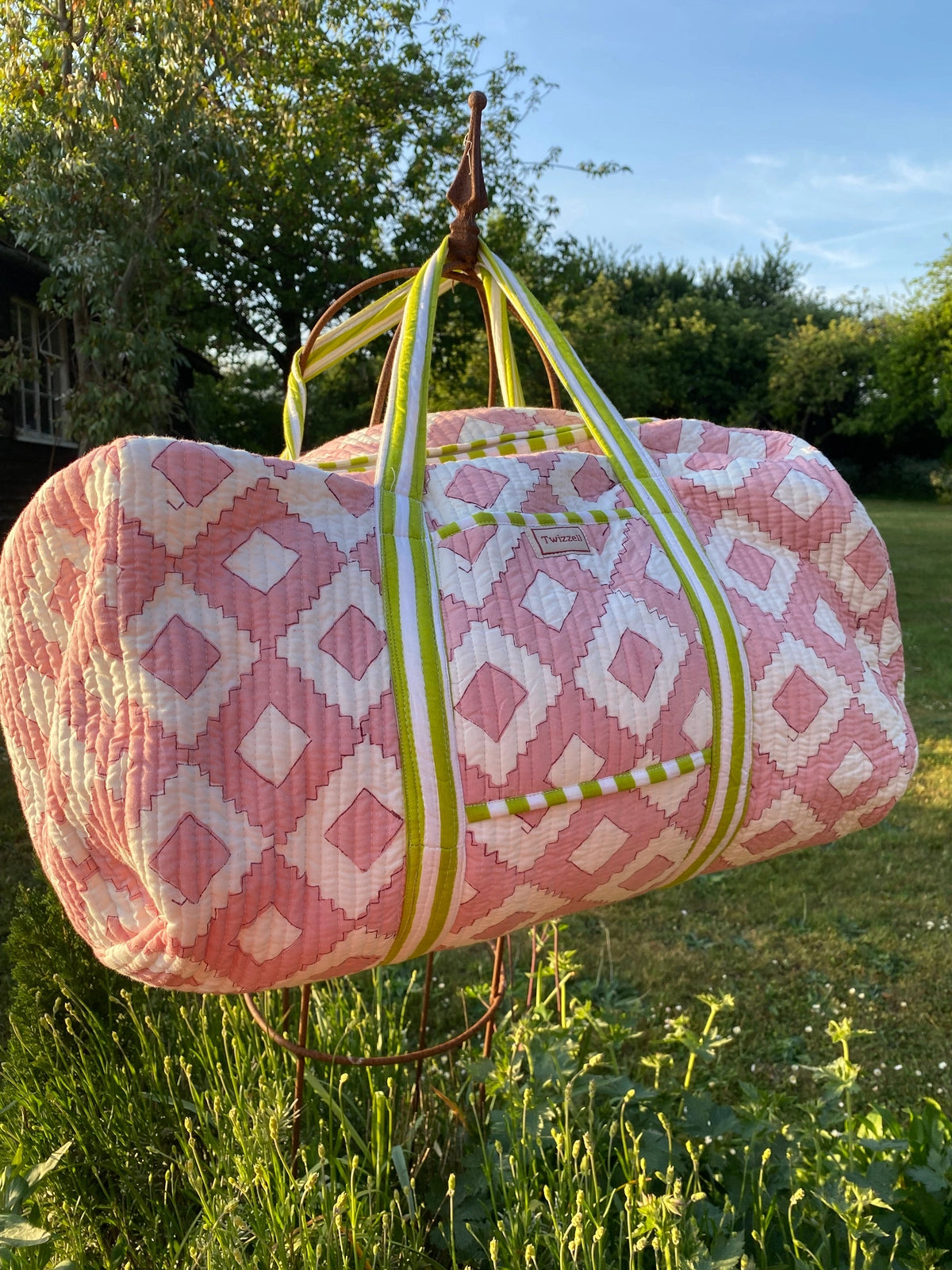 Indian Block Print Weekend Bag - Geometric