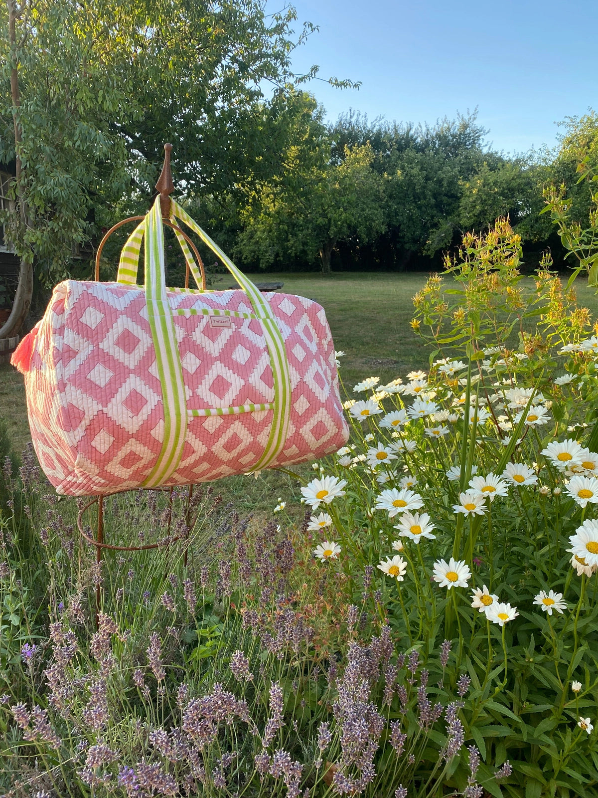 Indian Block Print Weekend Bag - Geometric