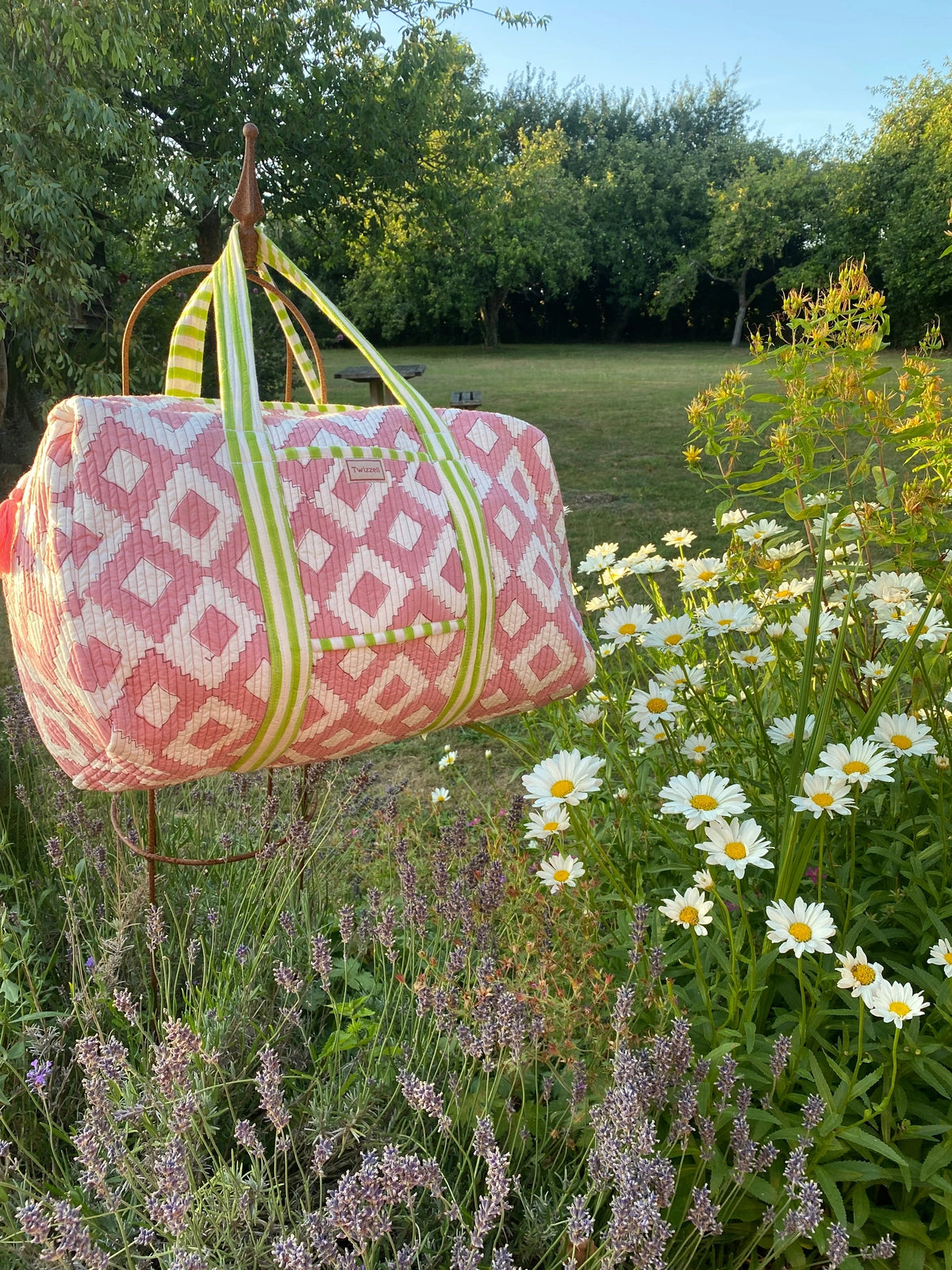 Indian Block Print Weekend Bag - Geometric