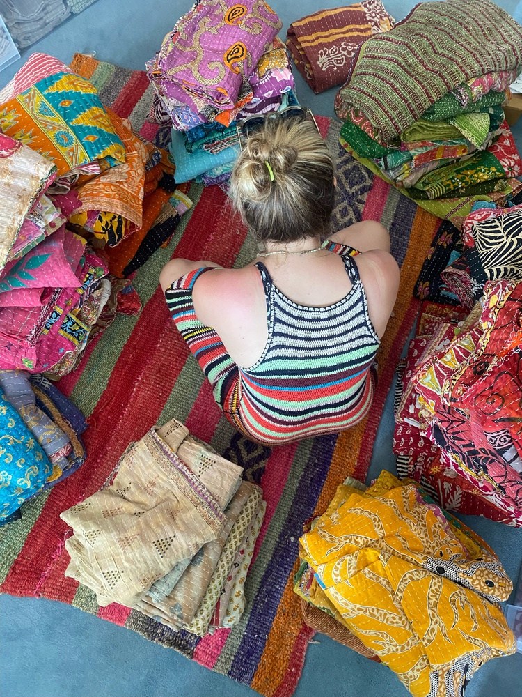 Vintage Kanthas - made from recycled saris