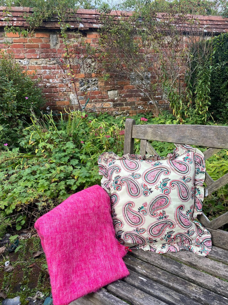 Ruffle Cushion Cover - Paisley