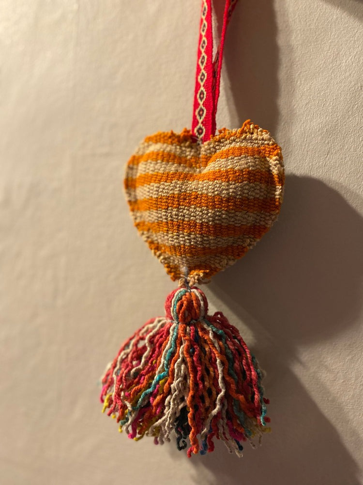 Peruvian Frazada Hanging Heart