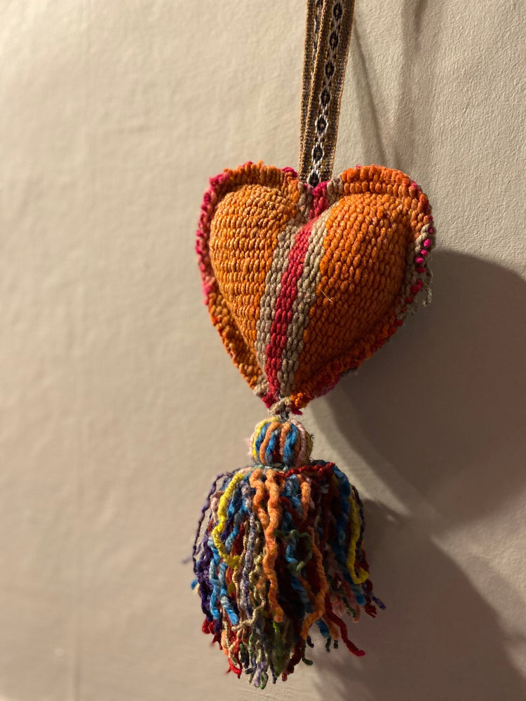 Peruvian Frazada Hanging Heart