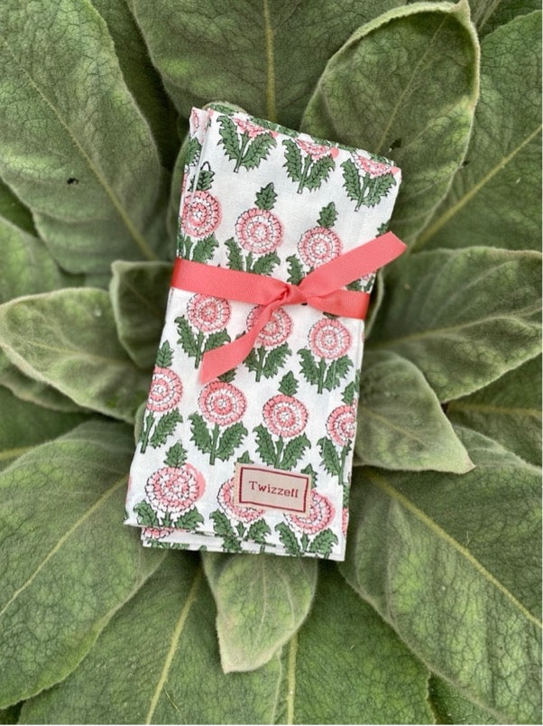 Indian Block Print Napkins Set of 4 - Mini Classic