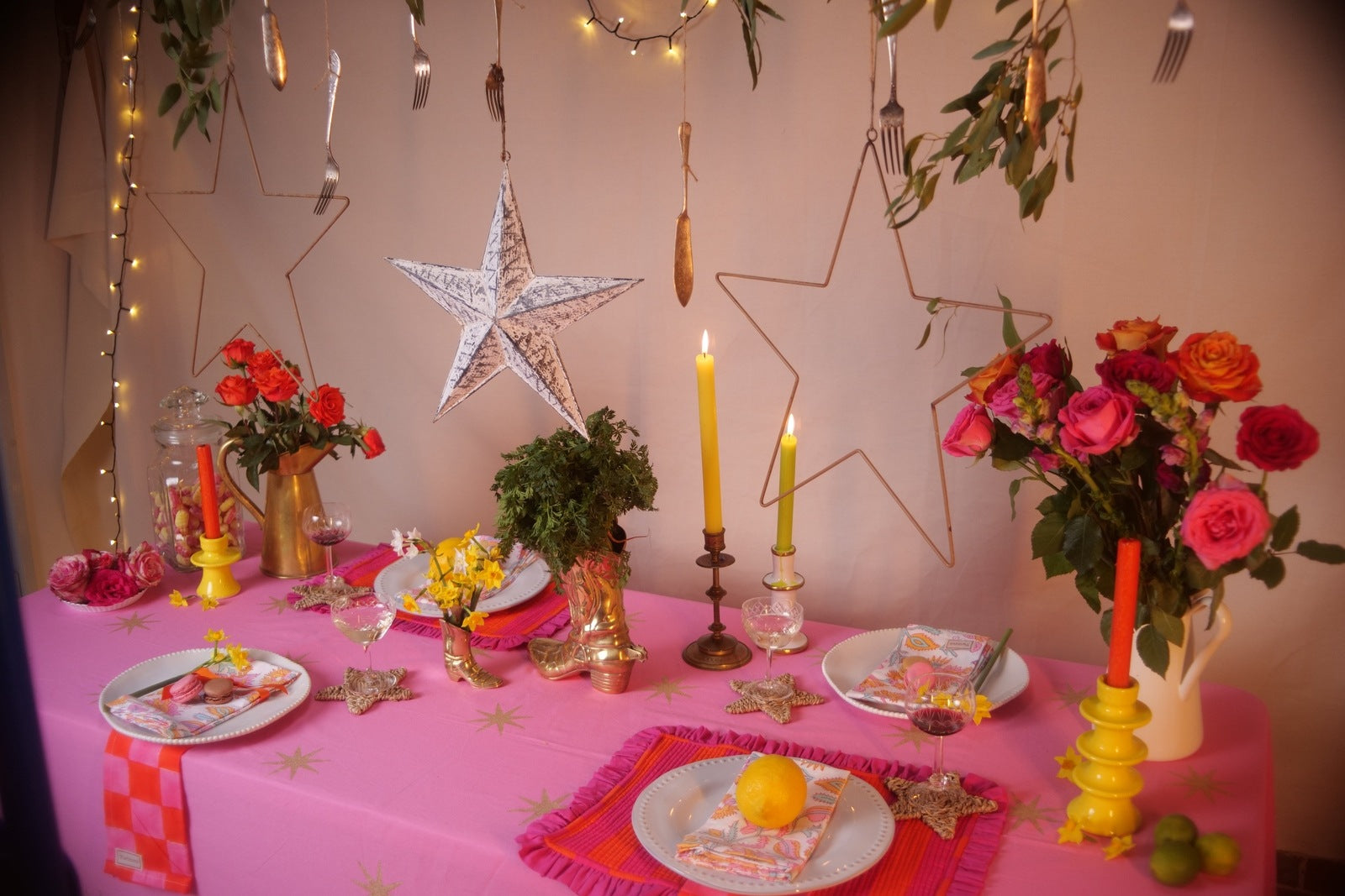 Pink and Orange Ruffle Placemat
