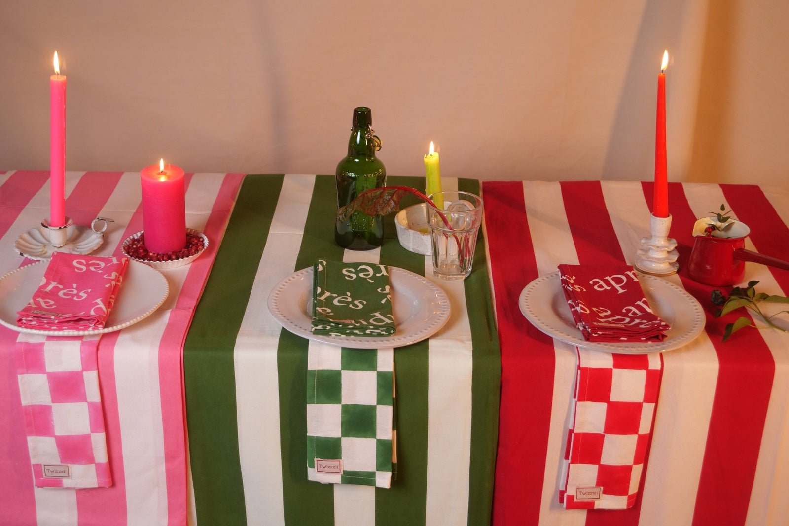 Red & White Checkerboard Napkin X 4