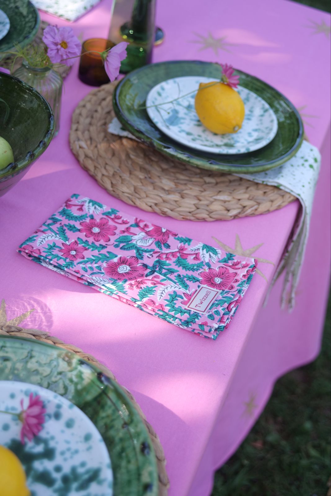 Pink Star Tablecloth