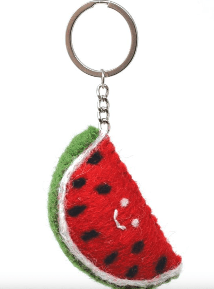 Watermelon Pure Wool Felt Keyring