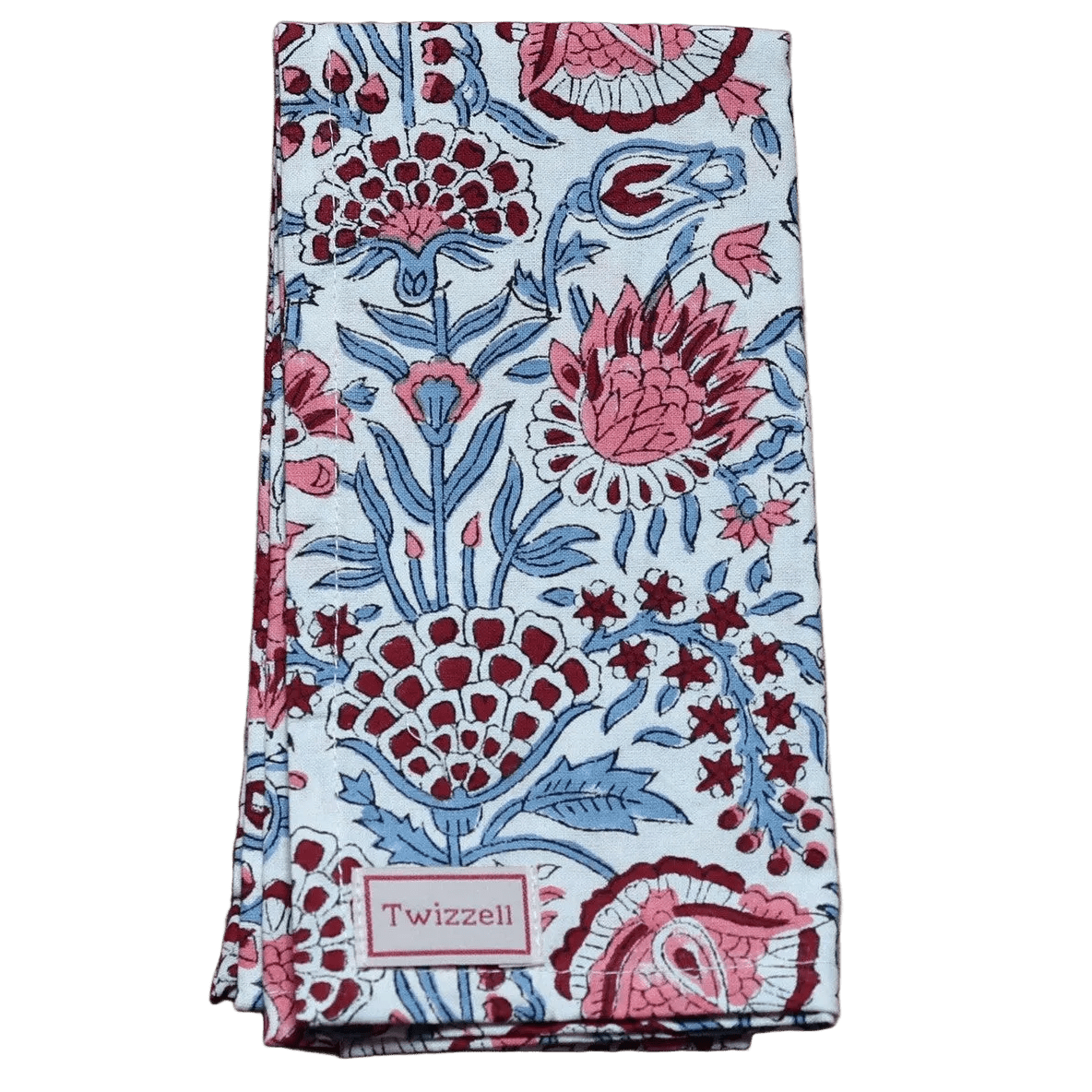 Pink, Red & Blue Floral Napkin x 4