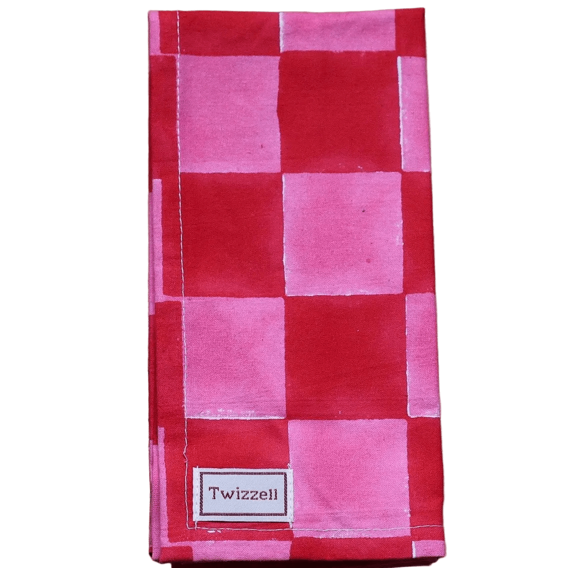 SECONDS Pink & Red Checkerboard Napkin x 4